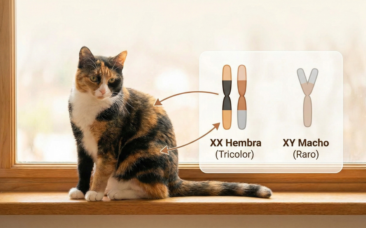 El enigma del pelaje tricolor: Por qué la genética del color del pelaje del gato determina que el 99.9% sean hembras