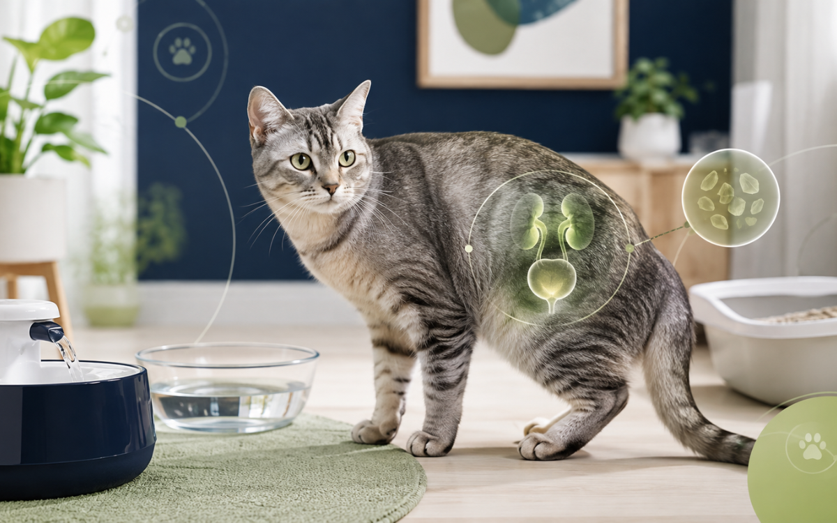 Cistinuria en gatos: causas, síntomas y el papel clave de la genética
