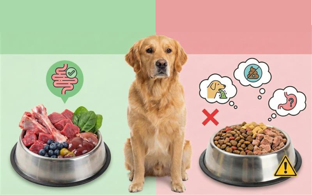 Enfermedades digestivas en perros: ¿Es la dieta BARF la solución o un riesgo?