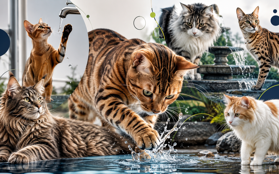 Razas de gatos a las que les gusta el agua: ¿Por qué fascinan a tu felino y qué dice su ADN?