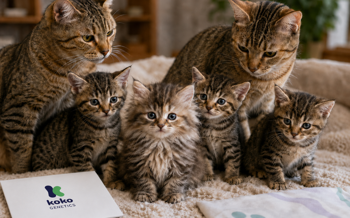 ¿Un gatito de pelo largo en una camada de pelo corto? La genética tiene la respuesta